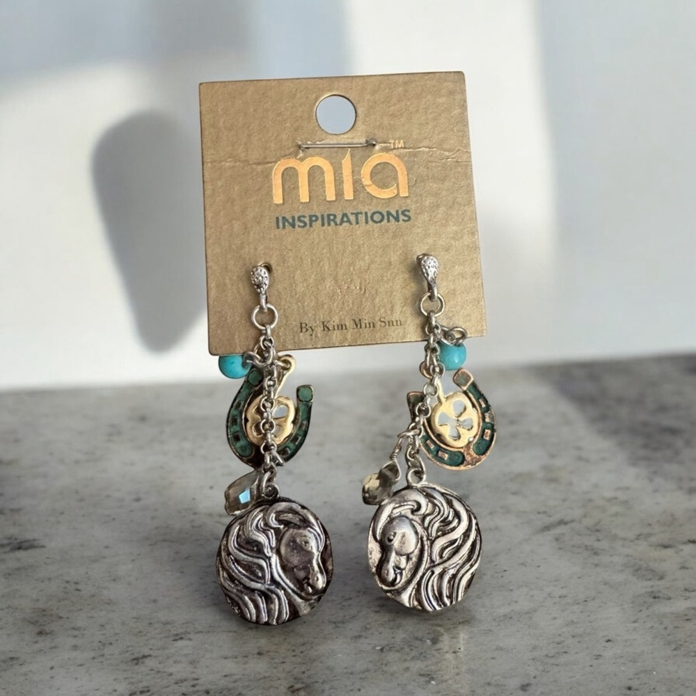 MIA Silver and Gold Earrings Y2K 90s‎ Retro Vintage